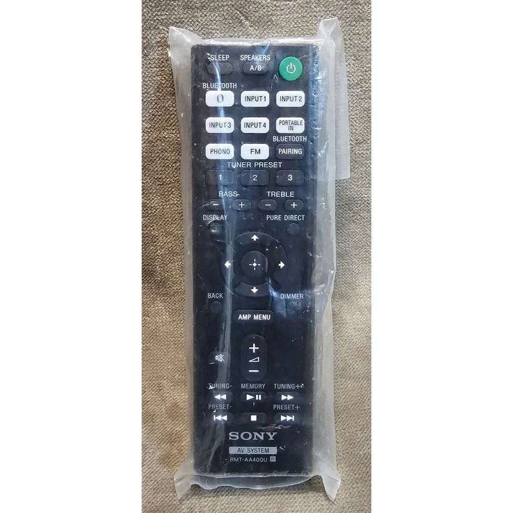 NEW Sony RMT-AA400U AV System Remote Control Black STR-DH190 STR-DH590 STR-DH790